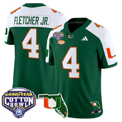 MIA 2025 Cotton Bowl & Florida Patch Vapor Limited Jersey - All Stitched