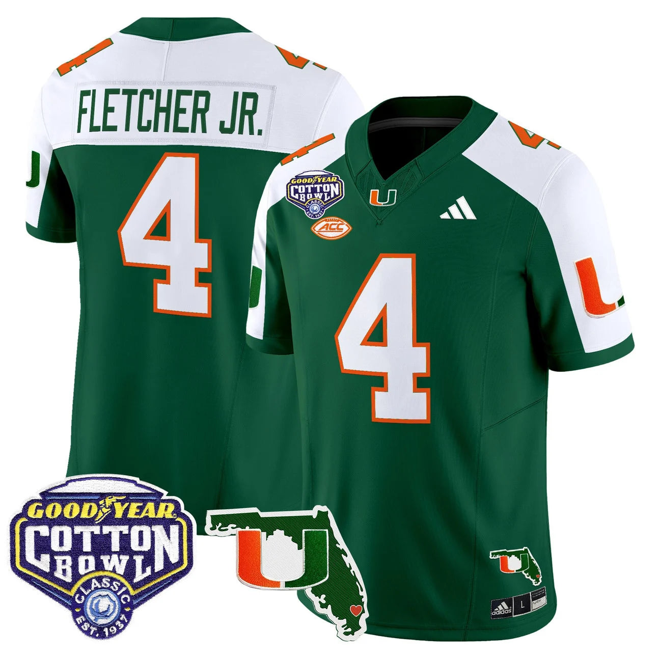 MIA 2025 Cotton Bowl & Florida Patch Vapor Limited Jersey - All Stitched