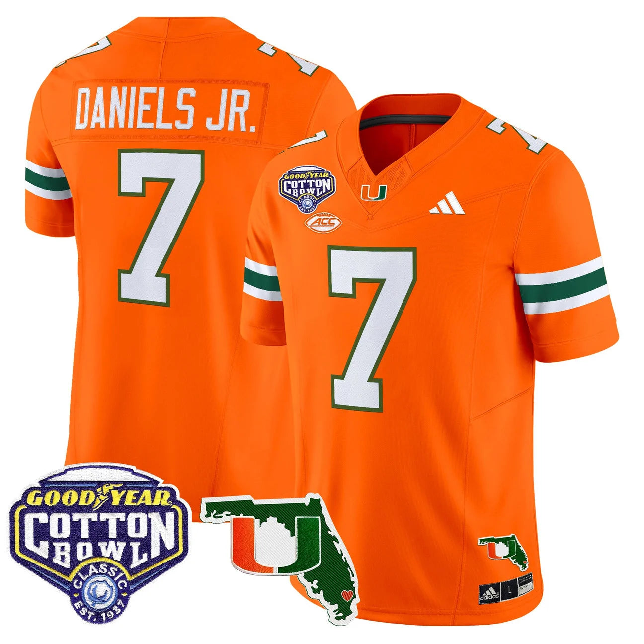 MIA 2025 Cotton Bowl & Florida Patch Vapor Limited Jersey - All Stitched