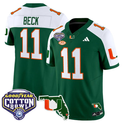 MIA 2025 Cotton Bowl & Florida Patch Vapor Limited Jersey - All Stitched