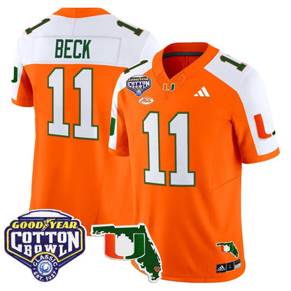 MIA 2025 Cotton Bowl & Florida Patch Vapor Limited Jersey - All Stitched