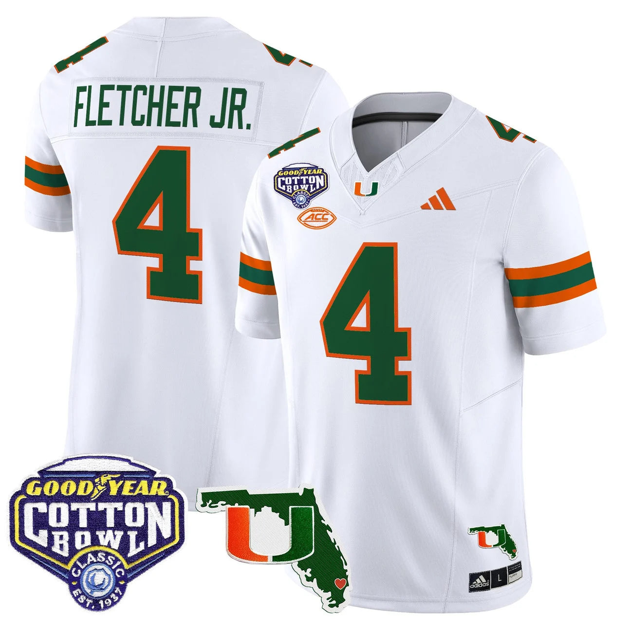 MIA 2025 Cotton Bowl & Florida Patch Vapor Limited Jersey - All Stitched