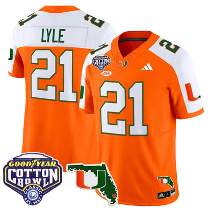 MIA 2025 Cotton Bowl & Florida Patch Vapor Limited Jersey - All Stitched