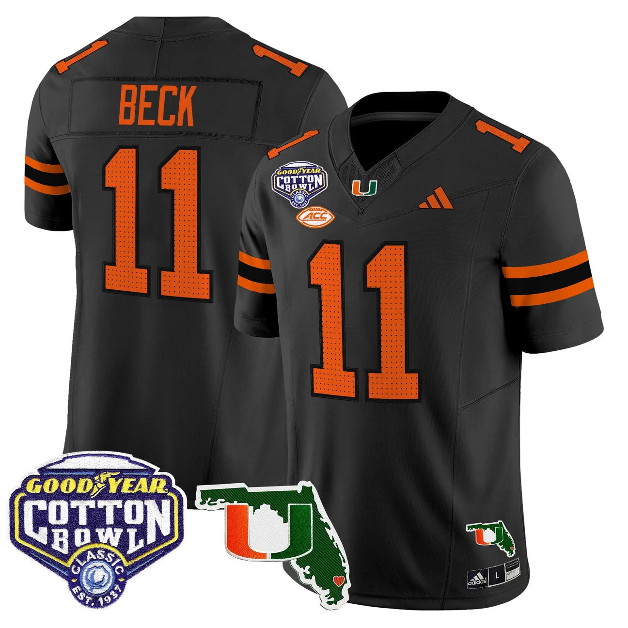 MIA 2025 Cotton Bowl & Florida Patch Vapor Limited Jersey - All Stitched