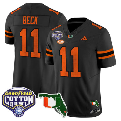MIA 2025 Cotton Bowl & Florida Patch Vapor Limited Jersey - All Stitched