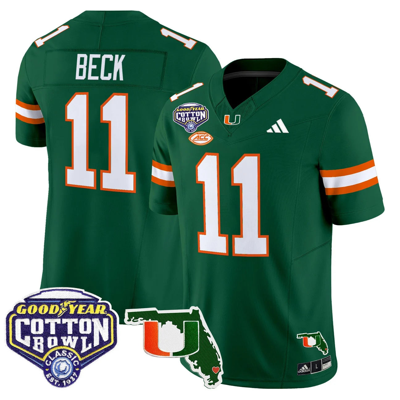 MIA 2025 Cotton Bowl & Florida Patch Vapor Limited Jersey - All Stitched