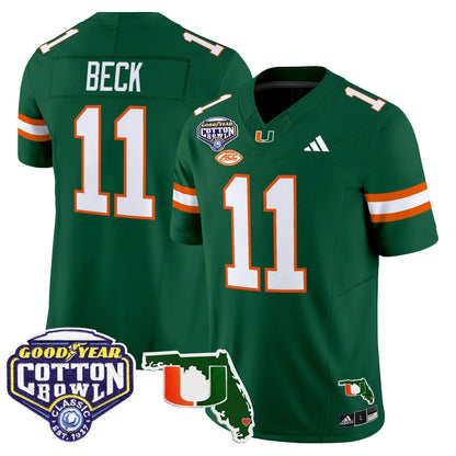 MIA 2025 Cotton Bowl & Florida Patch Vapor Limited Jersey - All Stitched