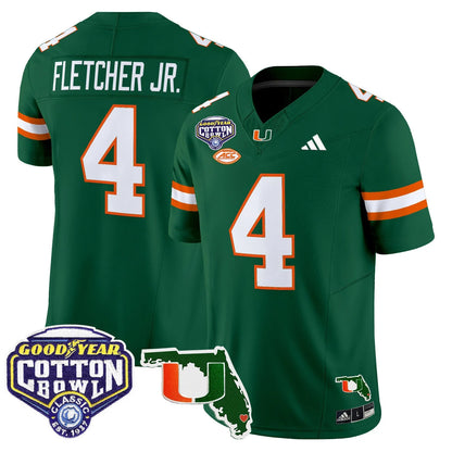 MIA 2025 Cotton Bowl & Florida Patch Vapor Limited Jersey - All Stitched