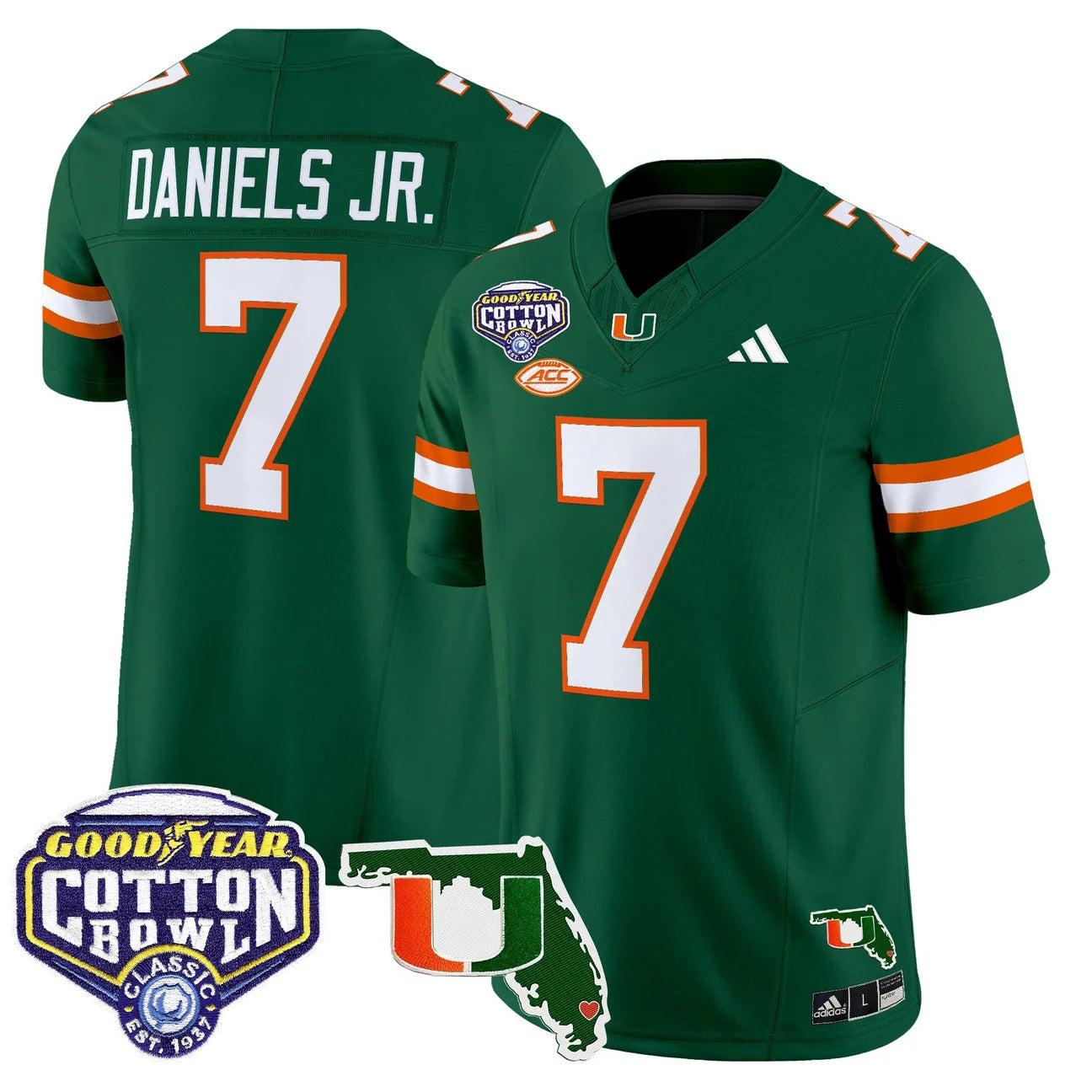 MIA 2025 Cotton Bowl & Florida Patch Vapor Limited Jersey - All Stitched