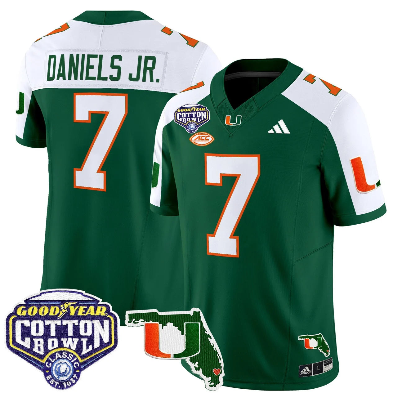 MIA 2025 Cotton Bowl & Florida Patch Vapor Limited Jersey - All Stitched