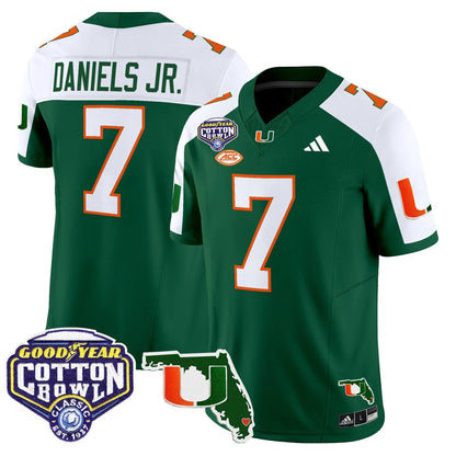MIA 2025 Cotton Bowl & Florida Patch Vapor Limited Jersey - All Stitched