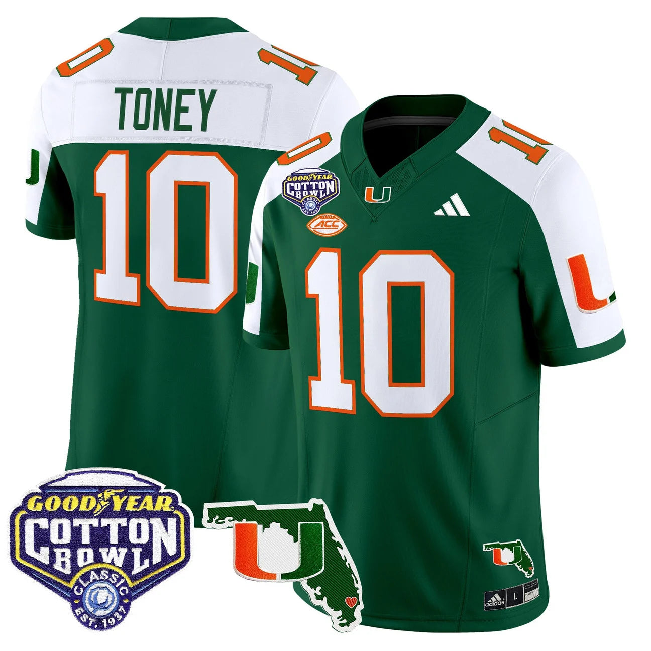 MIA 2025 Cotton Bowl & Florida Patch Vapor Limited Jersey - All Stitched
