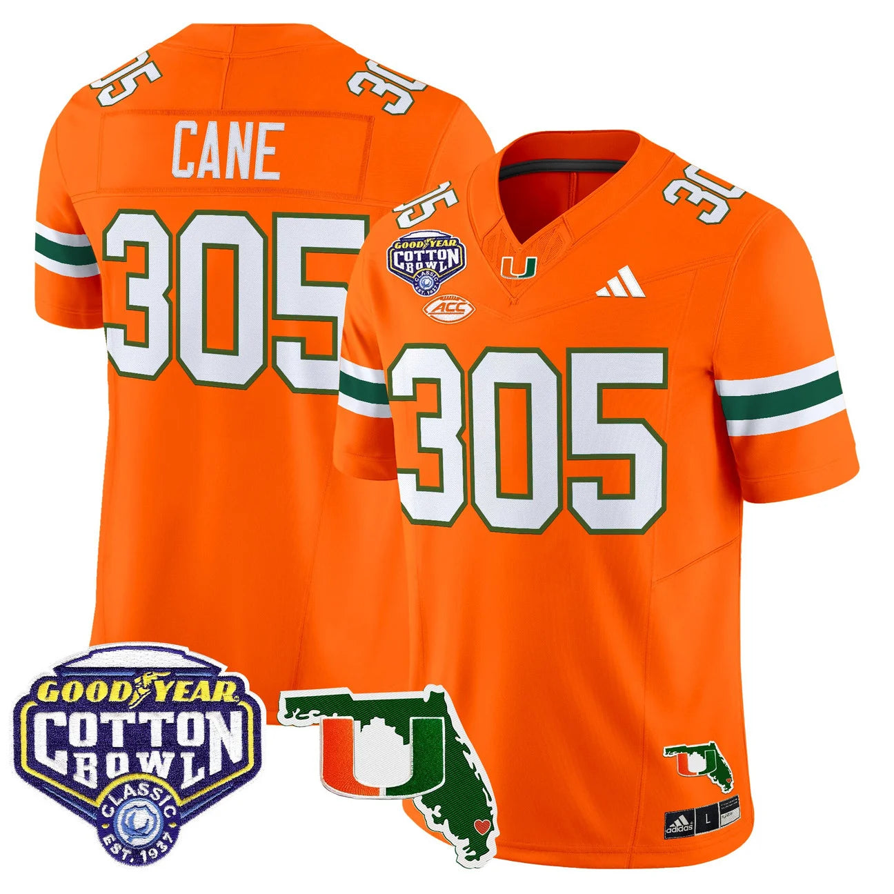 MIA 2025 Cotton Bowl & Florida Patch Vapor Limited Jersey - All Stitched