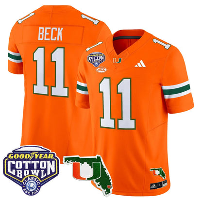 MIA 2025 Cotton Bowl & Florida Patch Vapor Limited Jersey - All Stitched