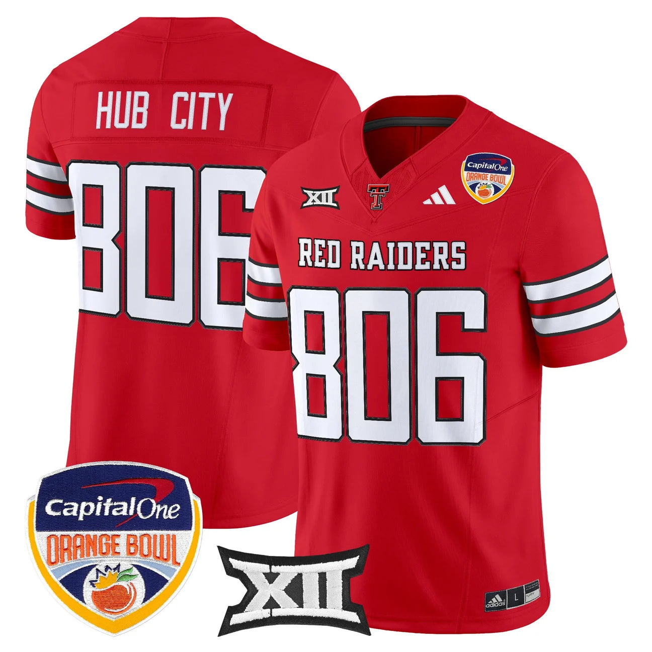Texas Tech Red Raiders 2025 Orange Bowl Vapor Limited Jersey V2 - All Stitched