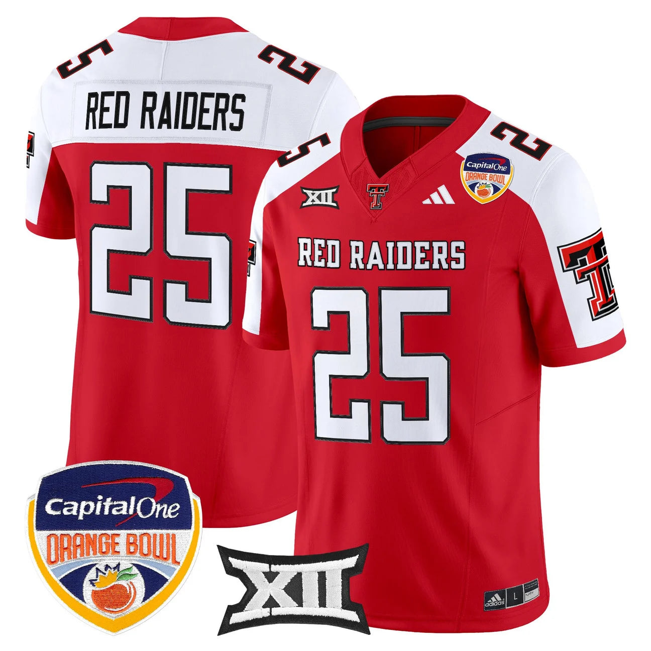 Texas Tech Red Raiders 2025 Orange Bowl Vapor Limited Jersey V2 - All Stitched