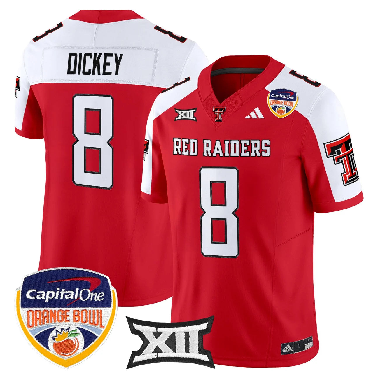 Texas Tech Red Raiders 2025 Orange Bowl Vapor Limited Jersey V2 - All Stitched