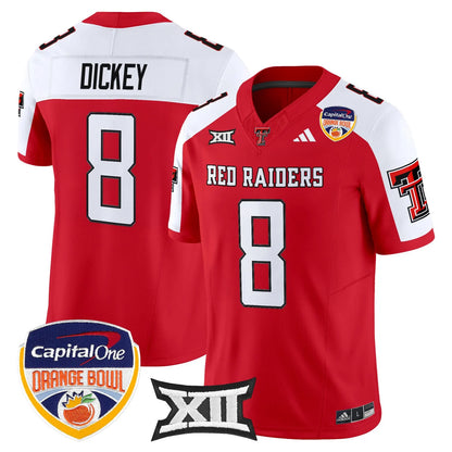 Texas Tech Red Raiders 2025 Orange Bowl Vapor Limited Jersey V2 - All Stitched