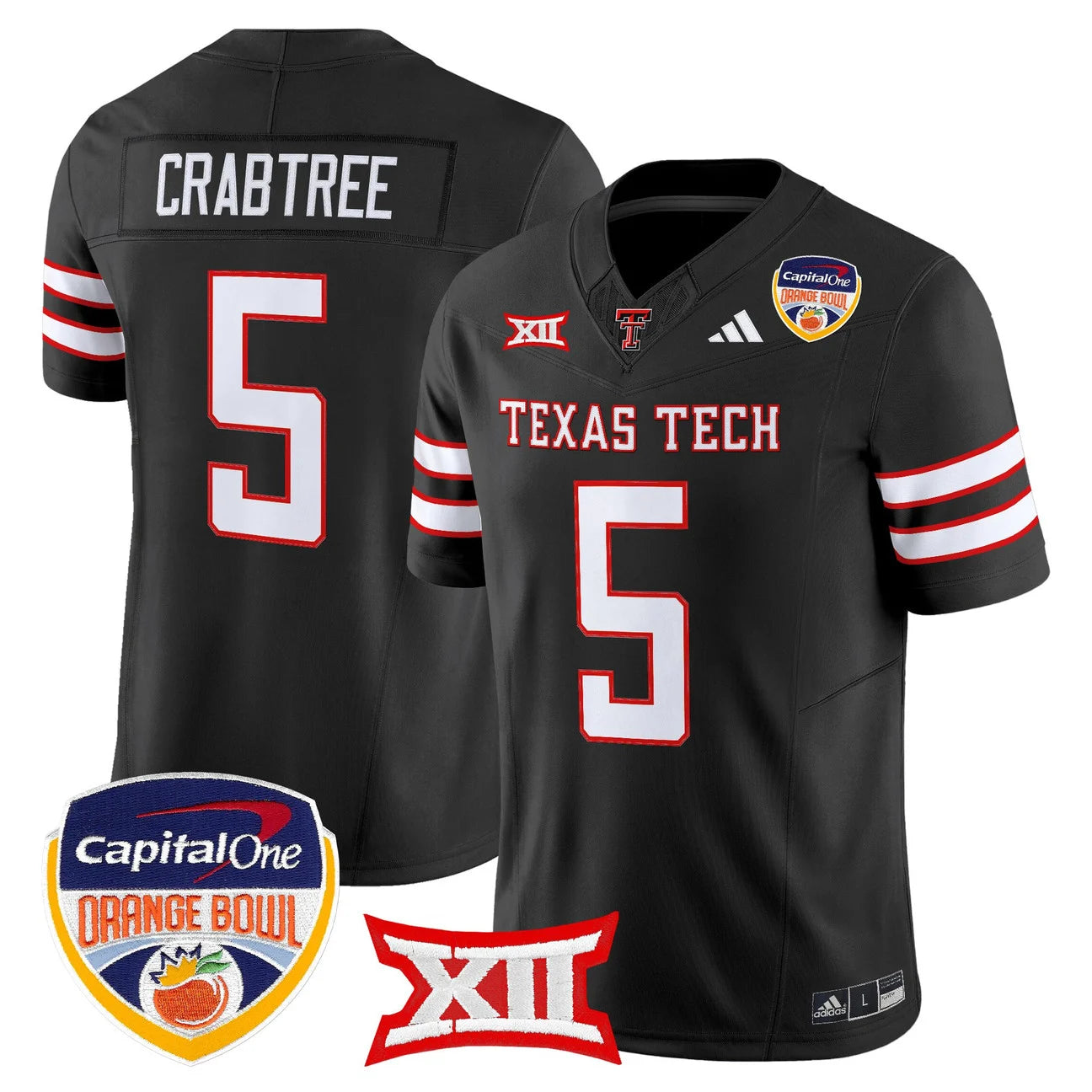 Texas Tech Red Raiders 2025 Orange Bowl Vapor Limited Jersey V2 - All Stitched