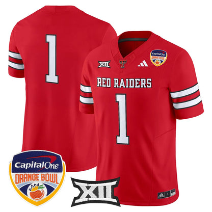 Texas Tech Red Raiders 2025 Orange Bowl Vapor Limited Jersey V2 - All Stitched