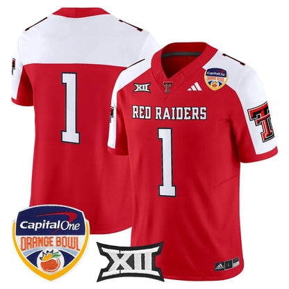 Texas Tech Red Raiders 2025 Orange Bowl Vapor Limited Jersey V2 - All Stitched