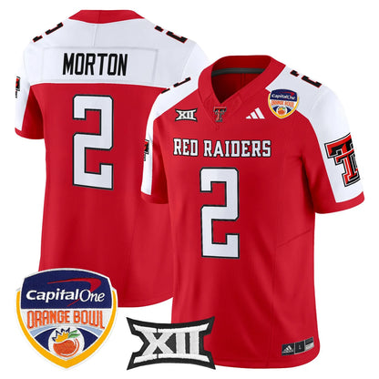 Texas Tech Red Raiders 2025 Orange Bowl Vapor Limited Jersey V2 - All Stitched