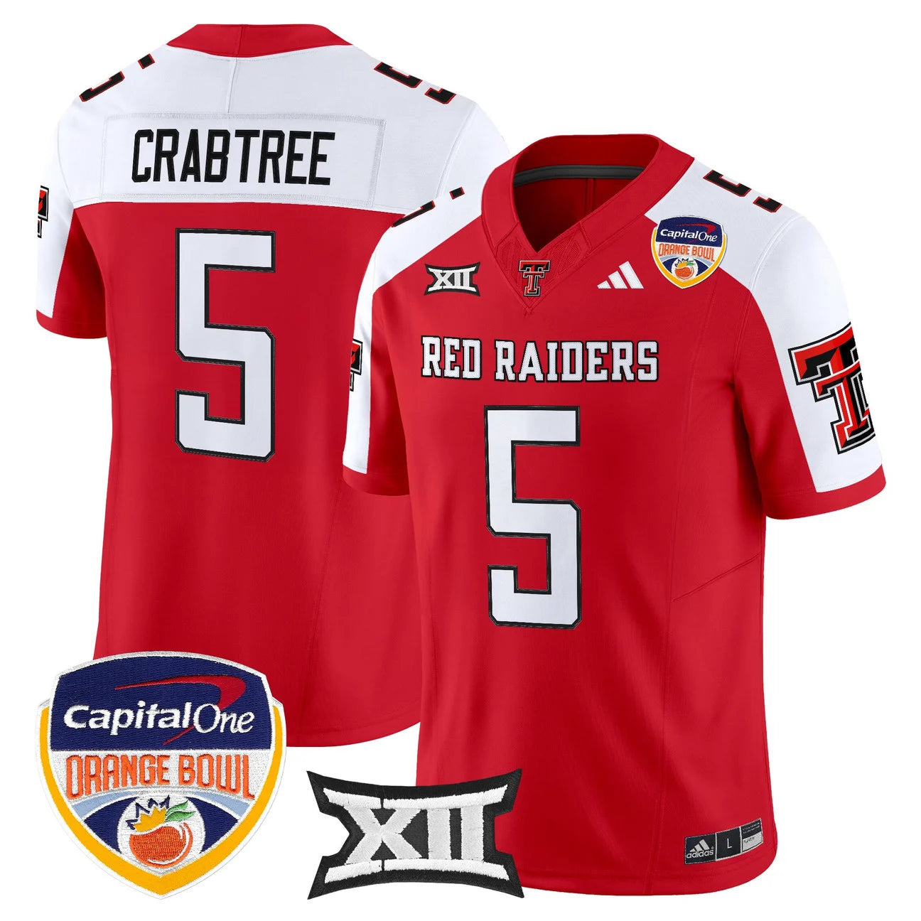 Texas Tech Red Raiders 2025 Orange Bowl Vapor Limited Jersey V2 - All Stitched