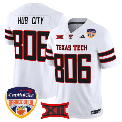 Texas Tech Red Raiders 2025 Orange Bowl Vapor Limited Jersey V2 - All Stitched