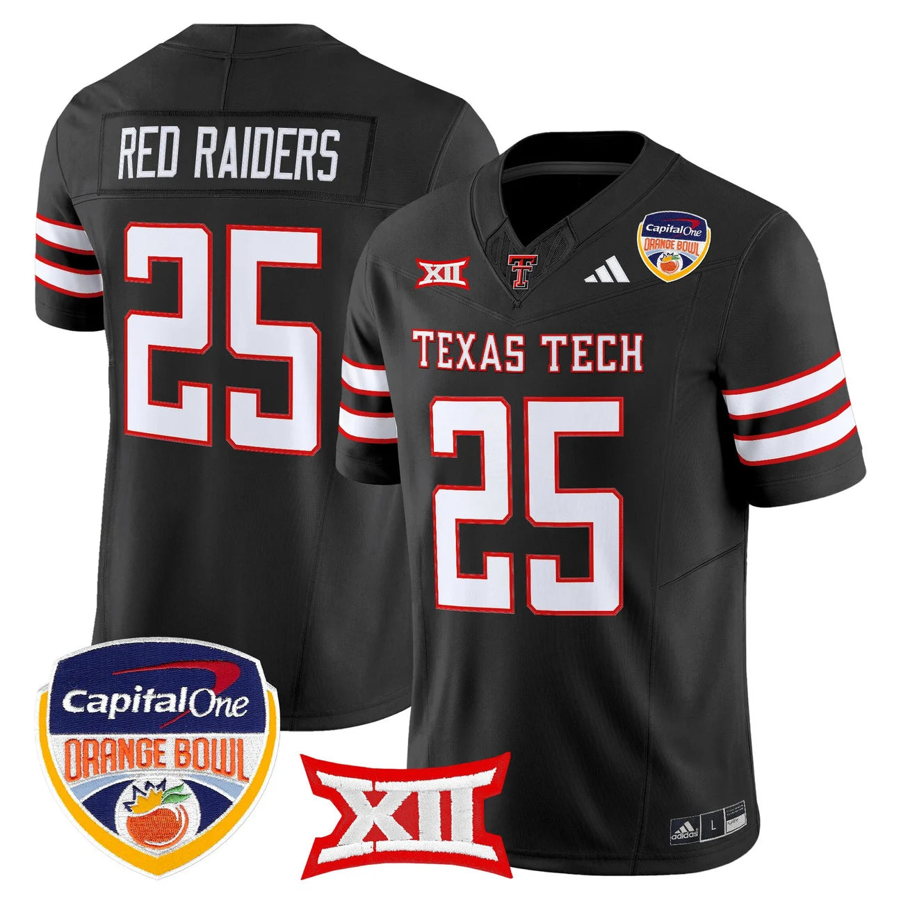Texas Tech Red Raiders 2025 Orange Bowl Vapor Limited Jersey V2 - All Stitched