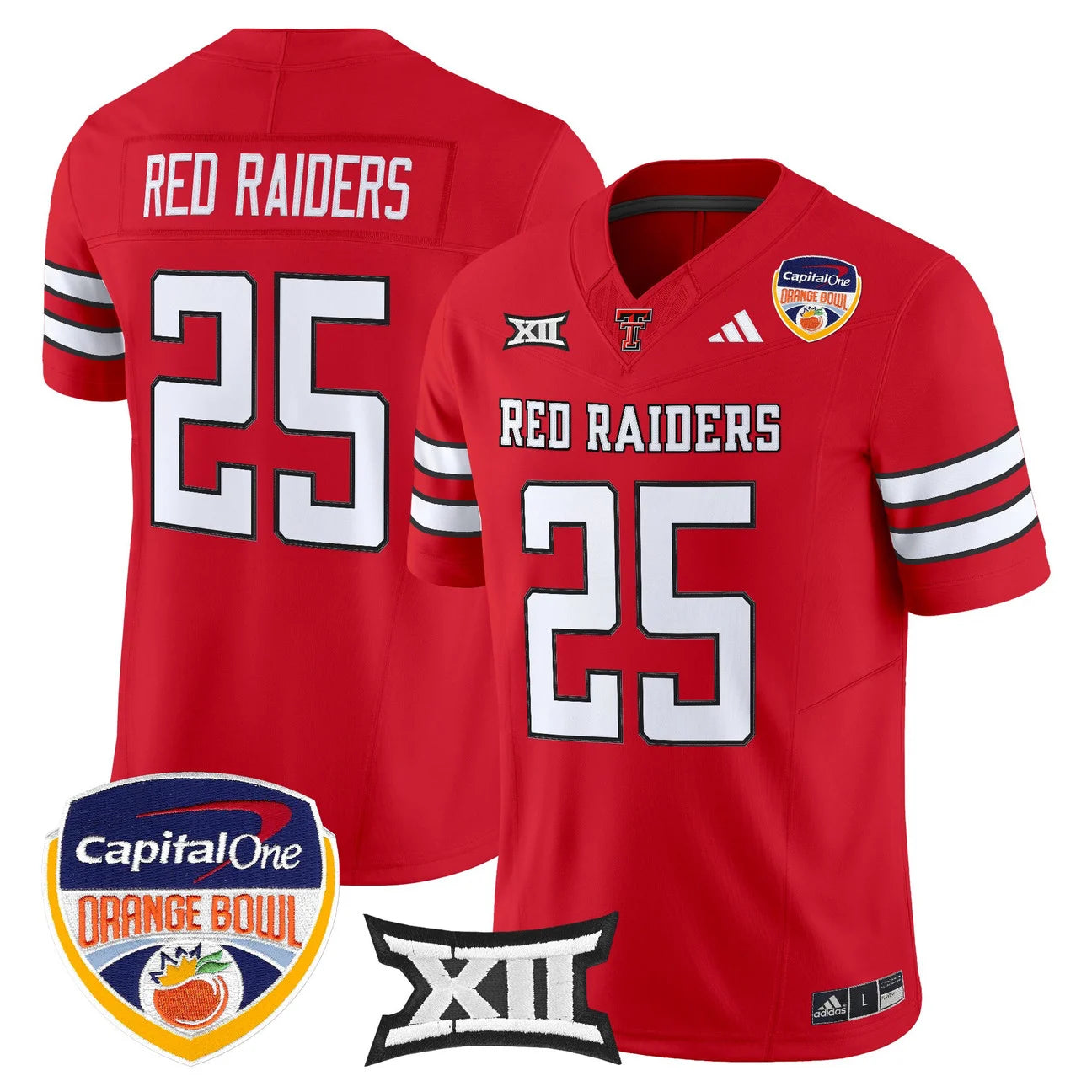 Texas Tech Red Raiders 2025 Orange Bowl Vapor Limited Jersey V2 - All Stitched