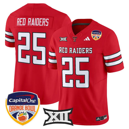 Texas Tech Red Raiders 2025 Orange Bowl Vapor Limited Jersey V2 - All Stitched