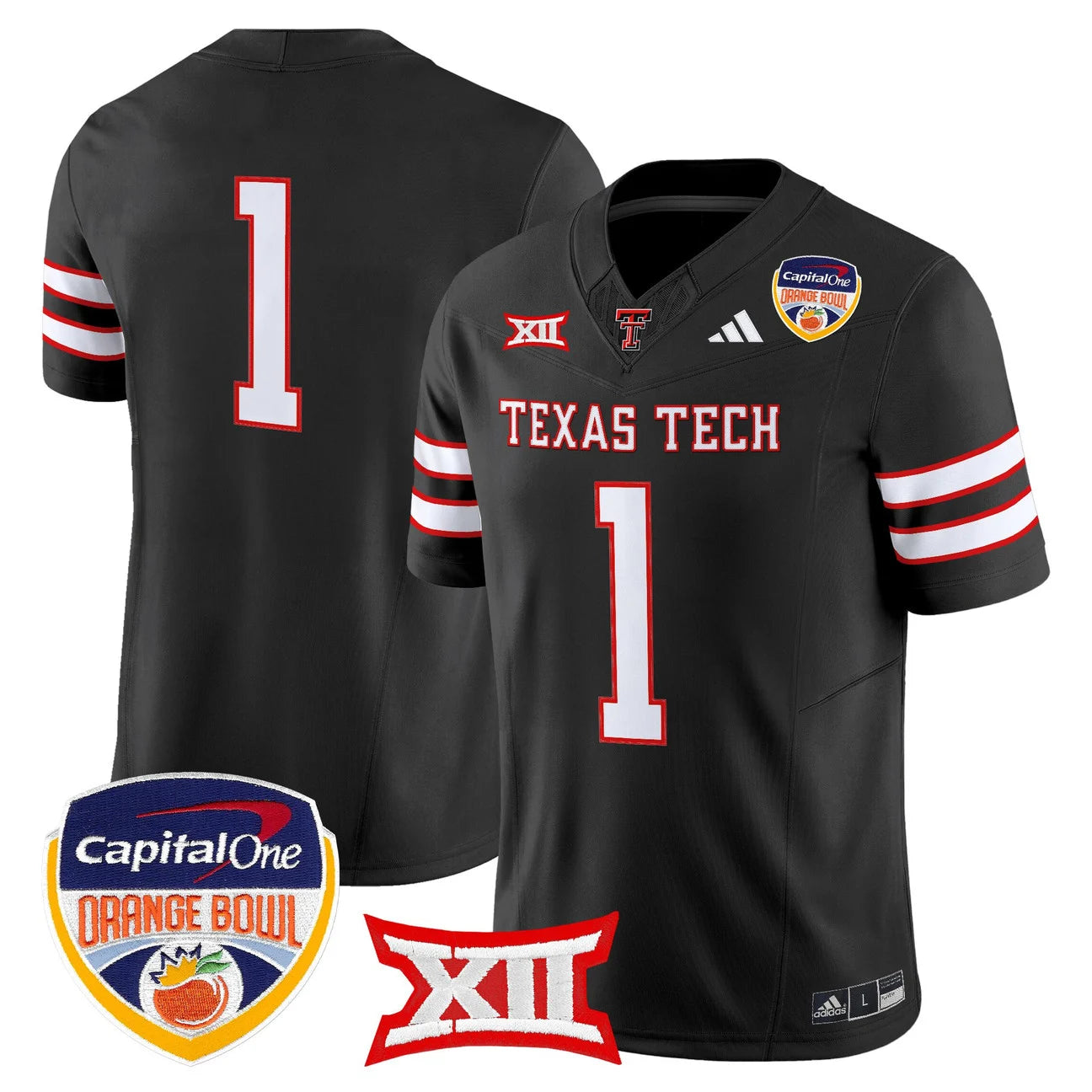 Texas Tech Red Raiders 2025 Orange Bowl Vapor Limited Jersey V2 - All Stitched