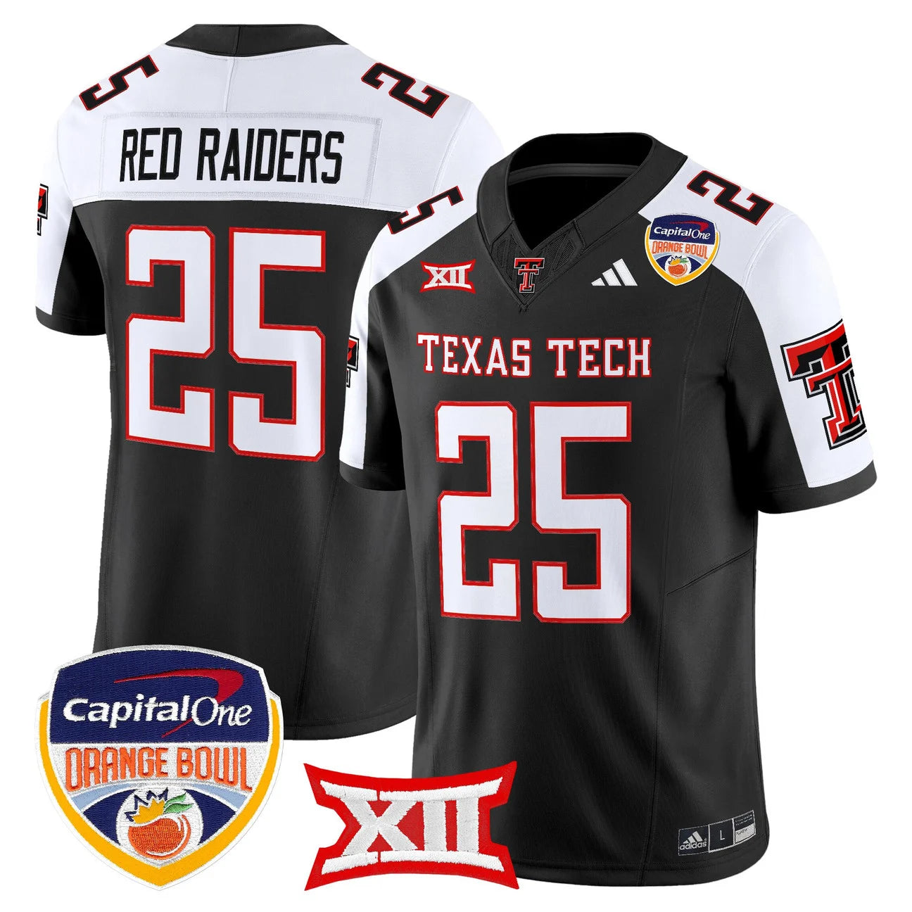 Texas Tech Red Raiders 2025 Orange Bowl Vapor Limited Jersey V2 - All Stitched