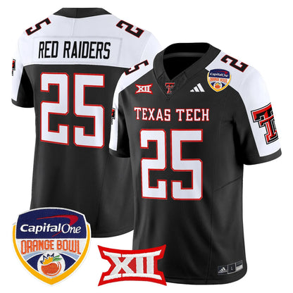 Texas Tech Red Raiders 2025 Orange Bowl Vapor Limited Jersey V2 - All Stitched