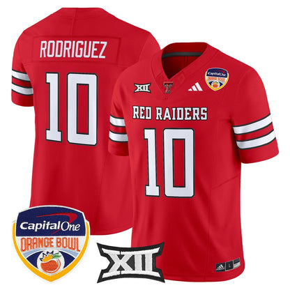 Texas Tech Red Raiders 2025 Orange Bowl Vapor Limited Jersey V2 - All Stitched
