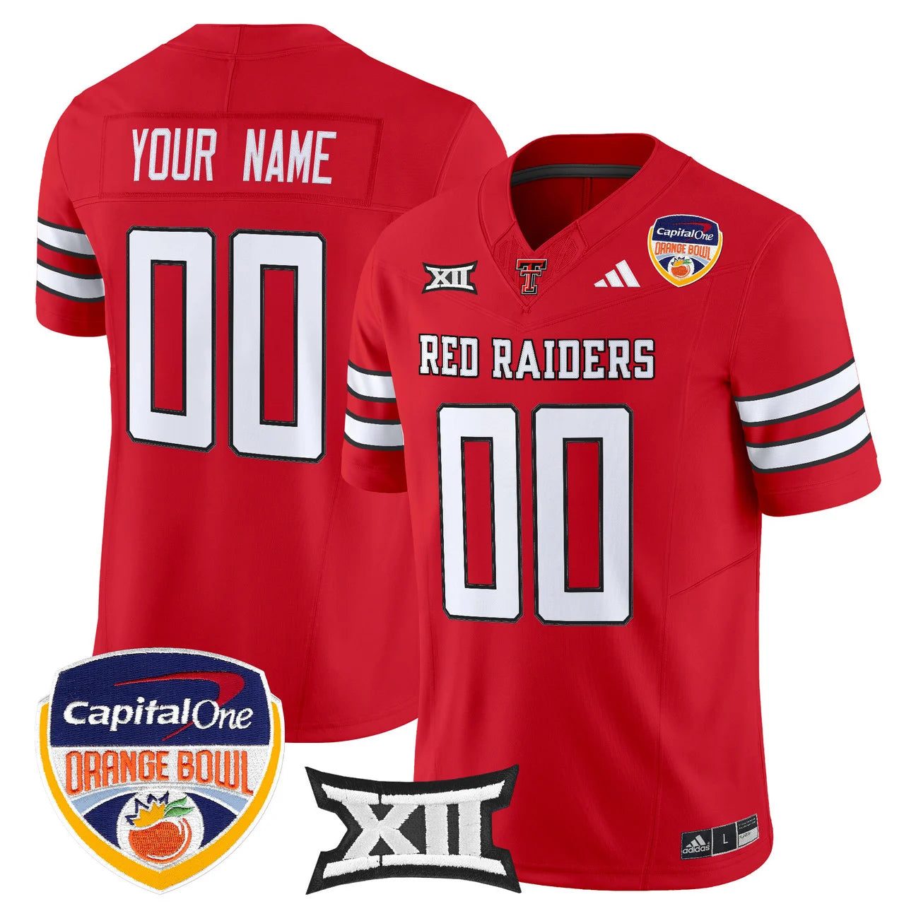 Texas Tech Red Raiders 2025 Orange Bowl Vapor Limited Custom Jersey V2 - All Stitched