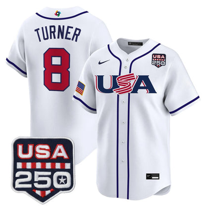 Team USA World Baseball Classic 250America Patch Vapor Premier Jersey - 2026 Roster - All Stitched