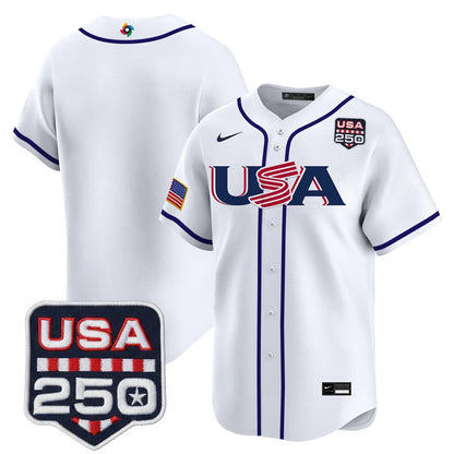 Team USA World Baseball Classic 250America Patch Vapor Premier Jersey - 2026 Roster - All Stitched
