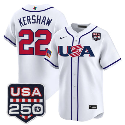 Team USA World Baseball Classic 250America Patch Vapor Premier Jersey - 2026 Roster - All Stitched
