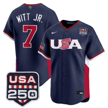 Team USA World Baseball Classic 250America Patch Vapor Premier Jersey - 2026 Roster - All Stitched