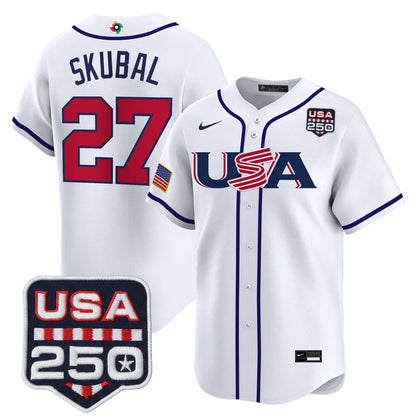 Team USA World Baseball Classic 250America Patch Vapor Premier Jersey - 2026 Roster - All Stitched