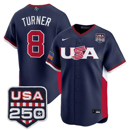 Team USA World Baseball Classic 250America Patch Vapor Premier Jersey - 2026 Roster - All Stitched