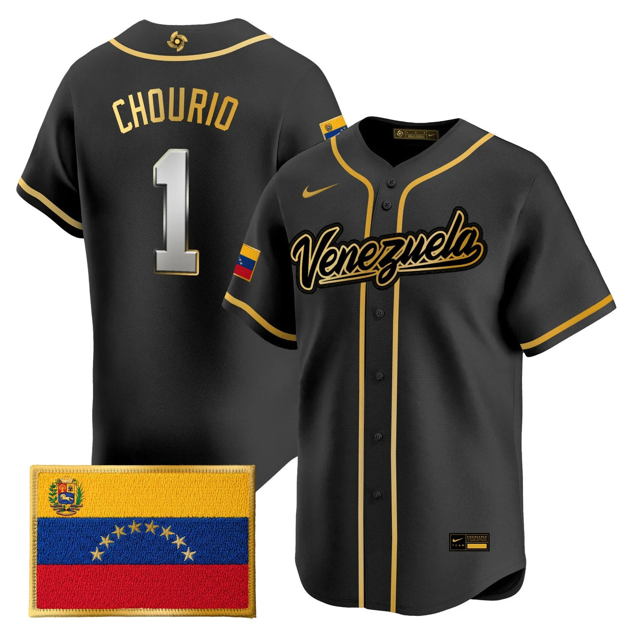 Team Venezuela World Baseball Classic Vapor Premier Jersey - 2026 Roster - All Stitched