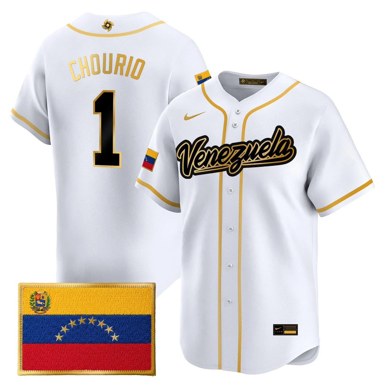 Team Venezuela World Baseball Classic Vapor Premier Jersey - 2026 Roster - All Stitched