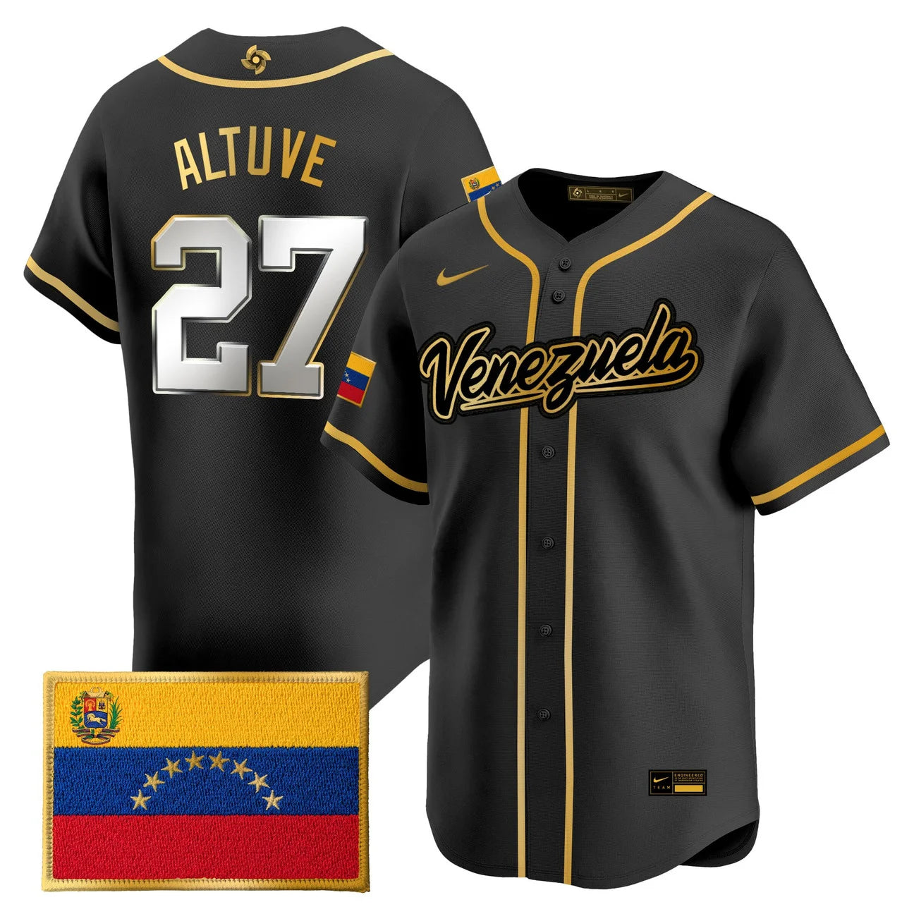 Team Venezuela World Baseball Classic Vapor Premier Jersey - 2026 Roster - All Stitched