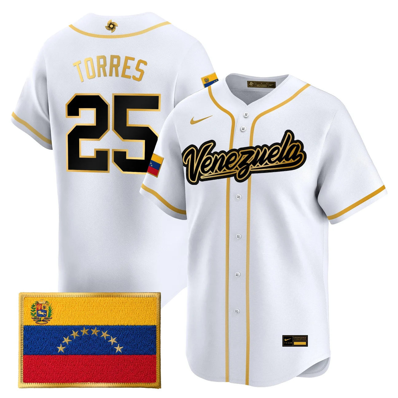 Team Venezuela World Baseball Classic Vapor Premier Jersey - 2026 Roster - All Stitched