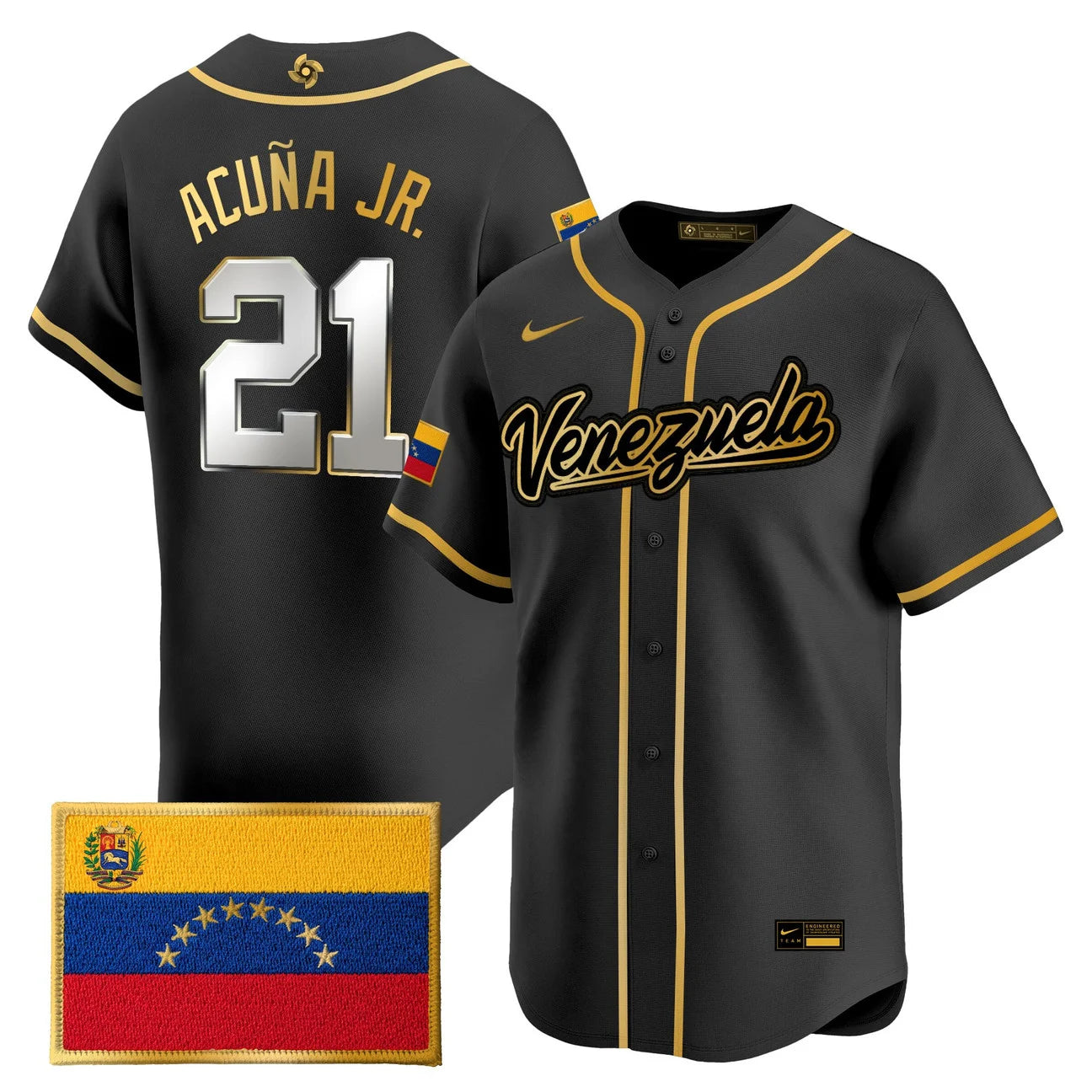 Team Venezuela World Baseball Classic Vapor Premier Jersey - 2026 Roster - All Stitched
