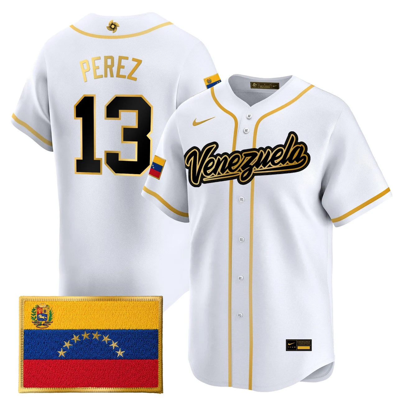 Team Venezuela World Baseball Classic Vapor Premier Jersey - 2026 Roster - All Stitched