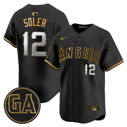 LAA 'Garret Anderson Tribute Patch' Vapor Premier Limited Jersey - All Stitched