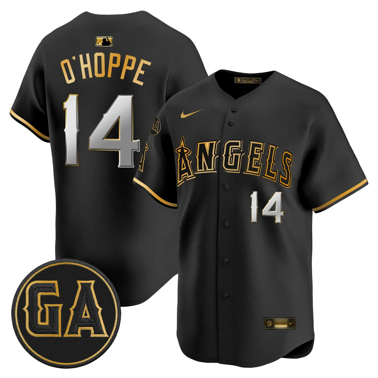 LAA 'Garret Anderson Tribute Patch' Vapor Premier Limited Jersey - All Stitched